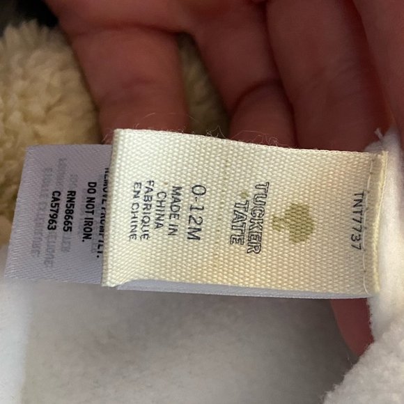 NWT Nordstrom + Tucker Tate Baby Bear Hat and Mittens Set Beige Semolina Furry - Picture 9 of 12